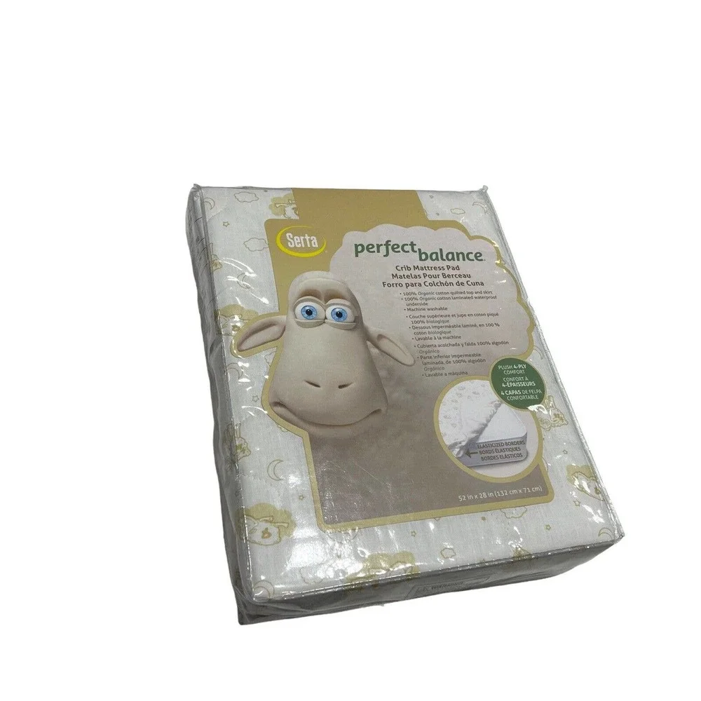 Serta Perfect Balance Deluxe Organic Crib Mattress Pad 52inch x 28inch